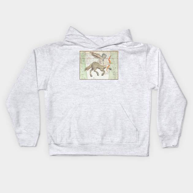 Sagittarius zodiac art Kids Hoodie by mike11209